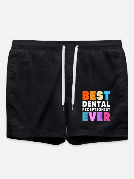 Receptionist Dentist - Swim Trunks - black