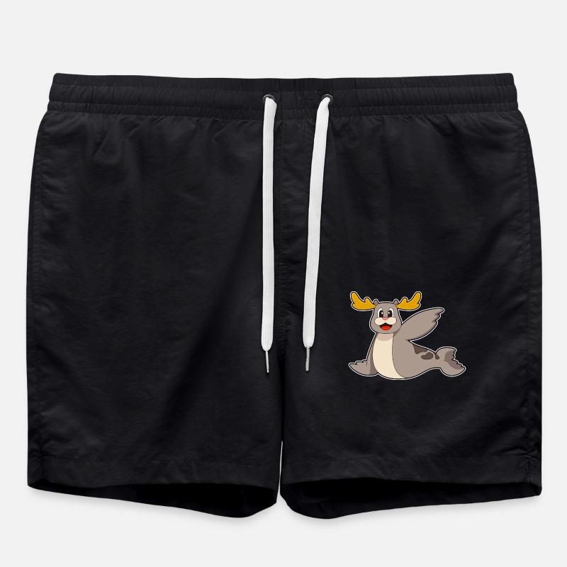Renne phoque - Short de bain - noir