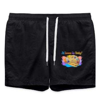 Artist Painter Graphic Did Someone Say Painting - Badeshorts - Schwarz - Vorne - AI Model Male 185 light (185cm)