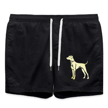 Silhouette de chien dogue allemand - Short de bain - noir - Devant - AI Model Male 185 light (185cm)