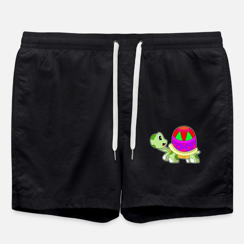 Turtle Easter Egg - Swim Trunks - black