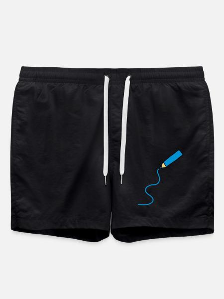 easy_drawing_3c - Swim Trunks - black