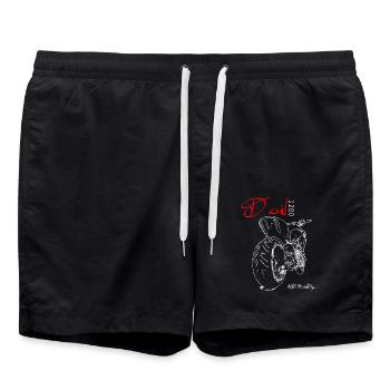Duc Diavel Custom 1200 Moto Biker - Short de bain - noir - Devant - AI Model Male 185 light (185cm)