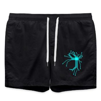Platine Cpu Technik Muster Design Shirt Geschenk - Badeshorts - Schwarz - Vorne - AI Model Male 185 light (185cm)