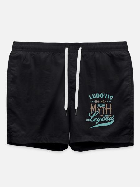 Ludovic tshirt personnalisé prénom ludovic - Short de bain - noir