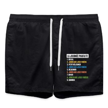 Cadeau De La Journée Parfaite Pour Un Geek Gamer - Short de bain - noir - Devant - AI Model Male 185 light (185cm)