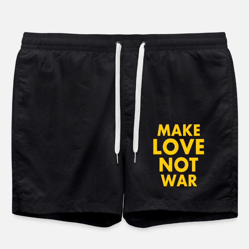 Make love not war - Short de bain - noir