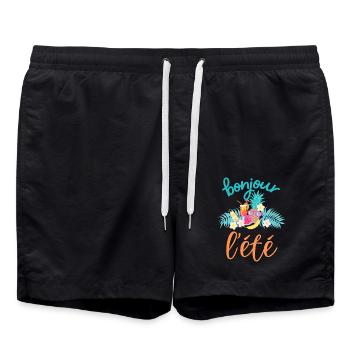 Bonjour l été - Short de bain - noir - Devant - AI Model Male 185 light (185cm)