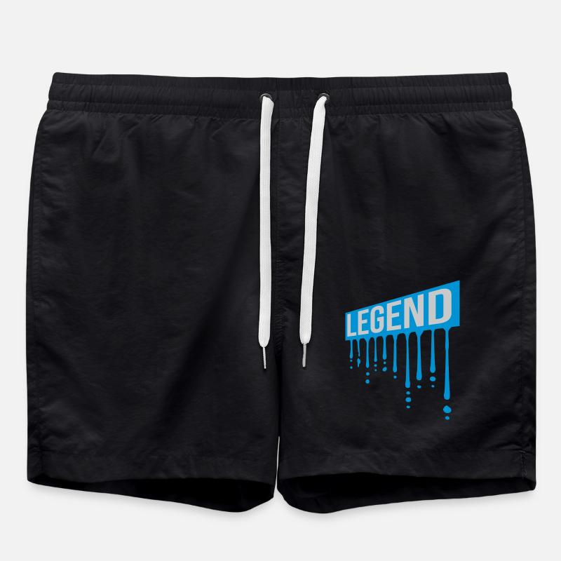 Legend Shield Graffiti Drops - Swim Trunks - black