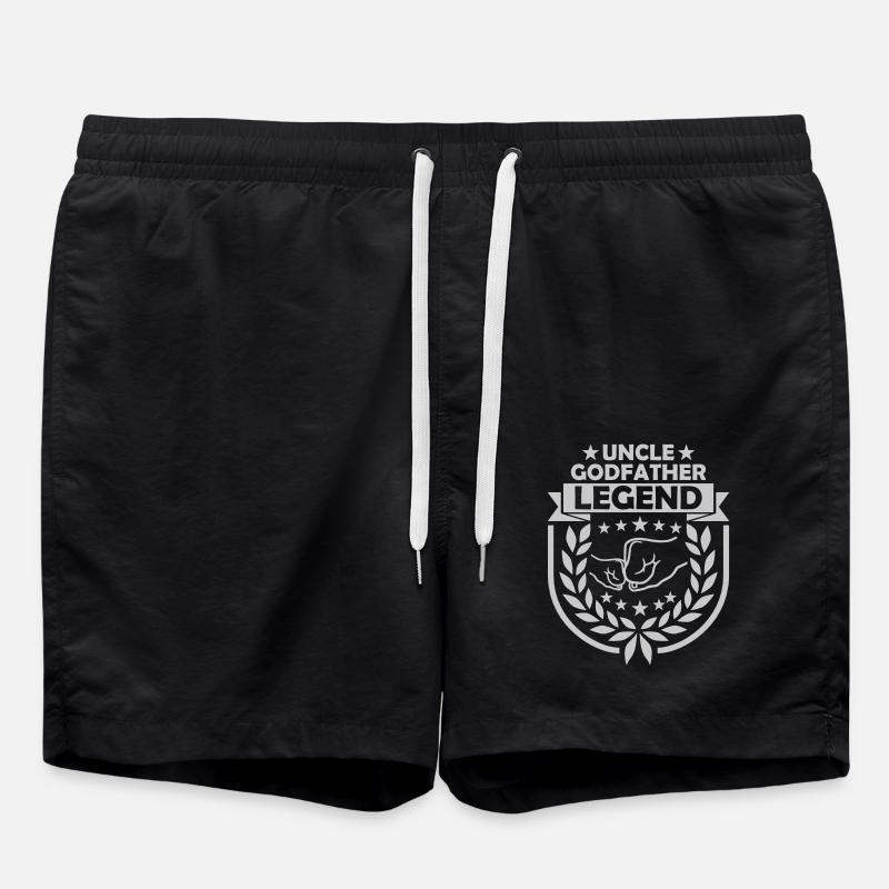 Uncle Godfather Legend Quote - Swim Trunks - black