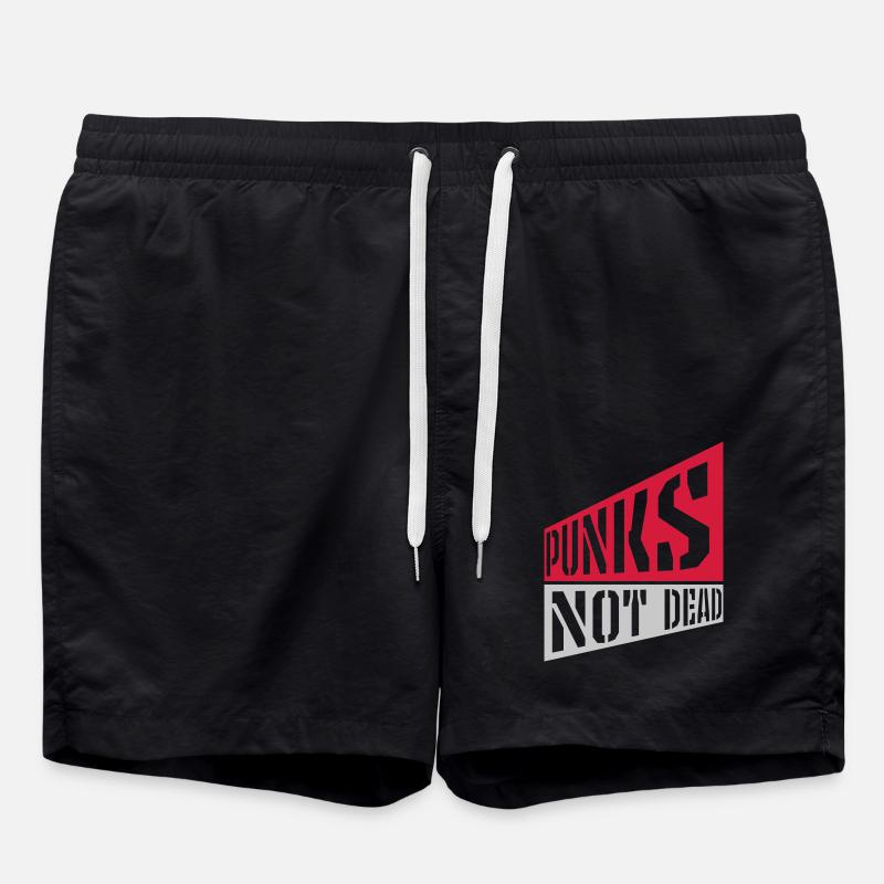 punks not dead Zitat - Badeshorts - Schwarz