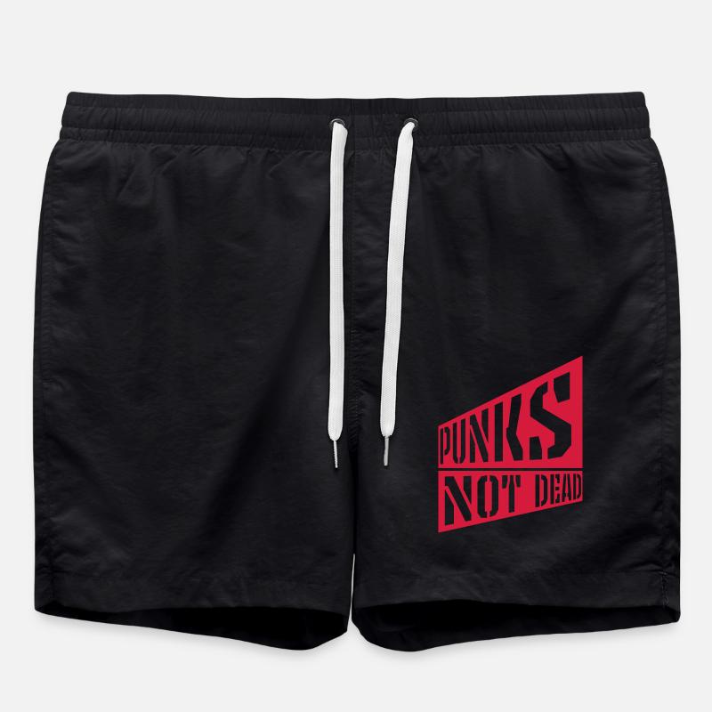 punks pas mort citation - Short de bain - noir