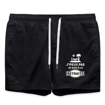 Je suis à la retraite 1 - Short de bain - noir - Devant - AI Model Male 185 light (185cm)