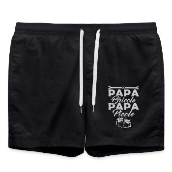 Papa bricole Papa Picole 2 - Short de bain - noir - Devant - AI Model Male 185 light (185cm)