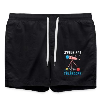 Humour téléscope - Short de bain - noir - Devant - AI Model Male 185 light (185cm)