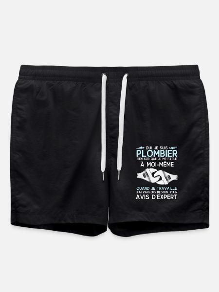 Humour plombier 5 - Short de bain - noir