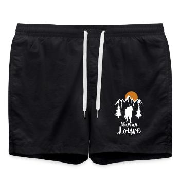 Maman Louve 1 - Short de bain - noir - Devant - AI Model Male 185 light (185cm)