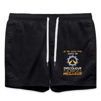 MEILLEUR BRICOLEUR - Short de bain - noir - Devant - AI Model Male 185 light (185cm)