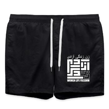 Women life freedom - Badeshorts - Schwarz - Vorne - AI Model Male 185 light (185cm)