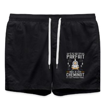 cheminot 5 - Short de bain - noir - Devant - AI Model Male 185 light (185cm)