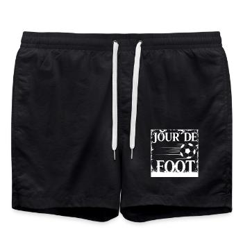 Jour de foot - Short de bain - noir - Devant - AI Model Male 185 light (185cm)