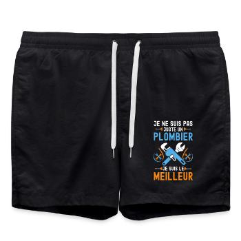 Meilleur plombier 1 - Short de bain - noir - Devant - AI Model Male 185 light (185cm)