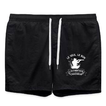 le seul le bon l authentique chasseur 1 - Short de bain - noir - Devant - AI Model Male 185 light (185cm)
