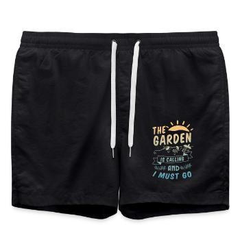 The garden is calling And I Must Go 2 - Swim Trunks - black - Front - AI Model Male 185 light (185cm)