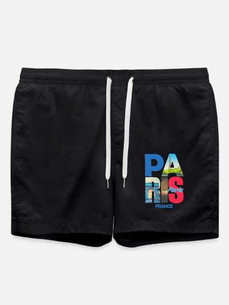 Paris France - Short de bain - noir
