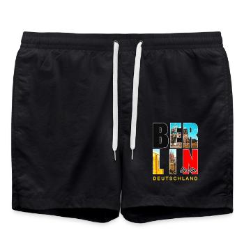 Berlin Deutschland Allemagne - Short de bain - noir - Devant - AI Model Male 185 light (185cm)