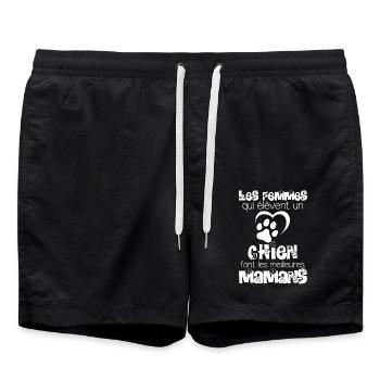 Meilleire maman élève un chien 2 - Short de bain - noir - Devant - AI Model Male 185 light (185cm)
