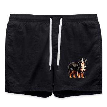 Chien de race Bouvier bernois - Short de bain - noir - Devant - AI Model Male 185 light (185cm)