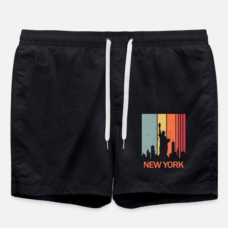 new york - Short de bain - noir