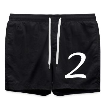 2 - Swim Trunks - black - Front - AI Model Male 185 light (185cm)