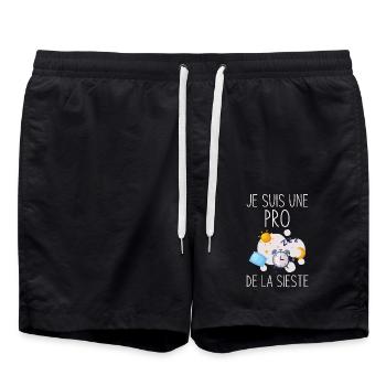 Je suis une pro de la sieste - Short de bain - noir - Devant - AI Model Male 185 light (185cm)