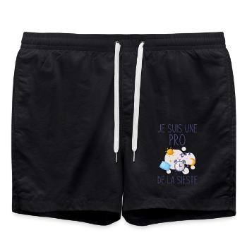 Je suis une pro de la sieste - Short de bain - noir - Devant - AI Model Male 185 light (185cm)