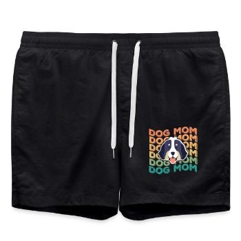 Dog mom - Swim Trunks - black - Front - AI Model Male 185 light (185cm)