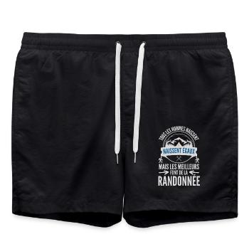 Les meilleurs hommes font de la randonnée 1 - Short de bain - noir - Devant - AI Model Male 185 light (185cm)