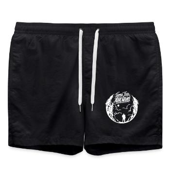 Time for adventure 2 - Swim Trunks - black - Front - AI Model Male 185 light (185cm)