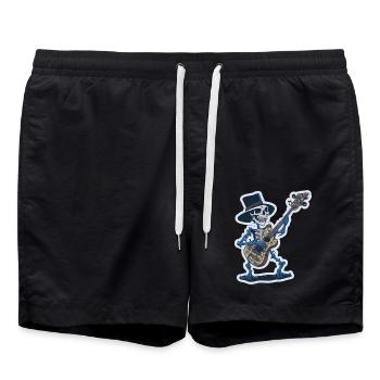 Cooles Skelett mit Gitarre Lustig - Badeshorts - Schwarz - Vorne - AI Model Male 185 light (185cm)