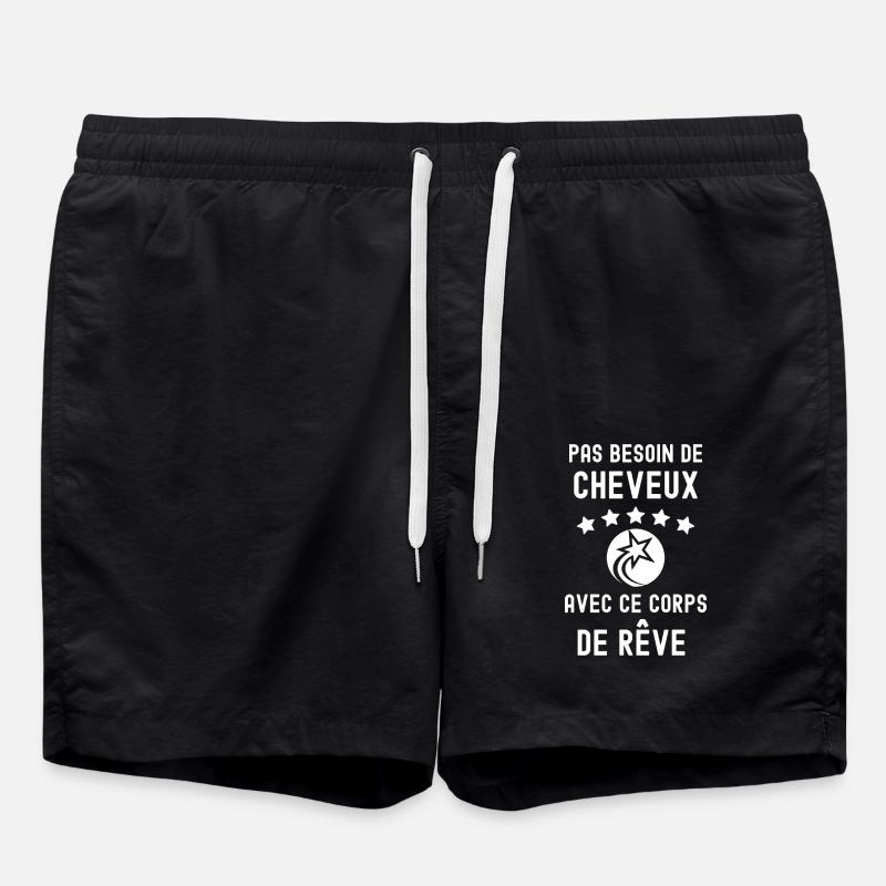 Humour chauve - Short de bain - noir