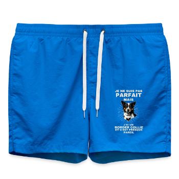 Pas parfait mais propriétaire d un border collie - Short de bain - cobalt blue - Devant