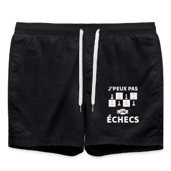 Je peux pas j ai jeux d échecs - Short de bain - noir - Devant - AI Model Male 185 light (185cm)