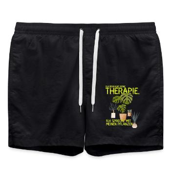 gärtner spruch pflanzen therapie grün Bio Echo lol - Badeshorts - Schwarz - Vorne - AI Model Male 185 light (185cm)