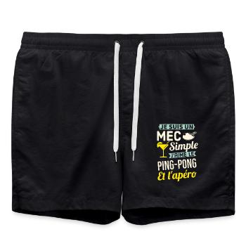 Apéro ping-pong - Short de bain - noir - Devant - AI Model Male 185 light (185cm)