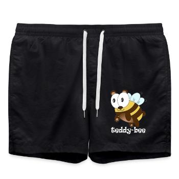 teddy bee - Badeshorts - Schwarz - Vorne - AI Model Male 185 light (185cm)