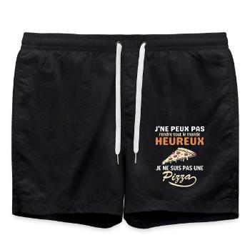 Je ne peux pas rendre tout le monde heureux - Short de bain - noir - Devant - AI Model Male 185 light (185cm)