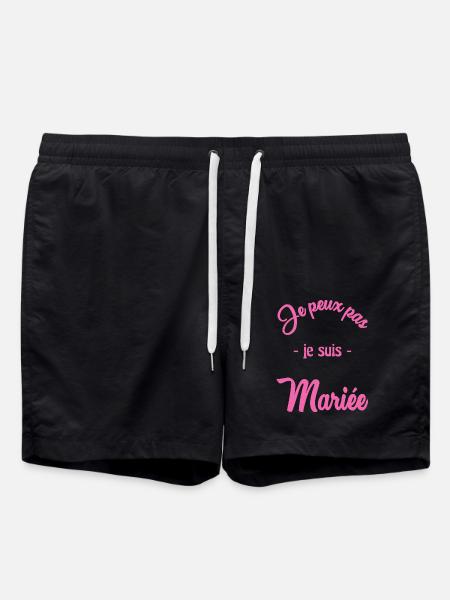 I CAN'T I'M MARRIED - Swim Trunks - black