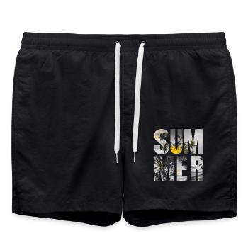 Sommer - Badeshorts - Schwarz - Vorne - AI Model Male 185 light (185cm)