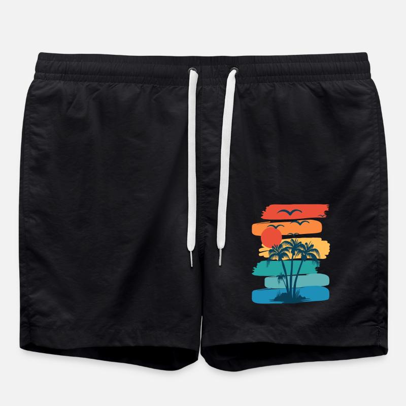 Sommerstrände - Badeshorts - Schwarz